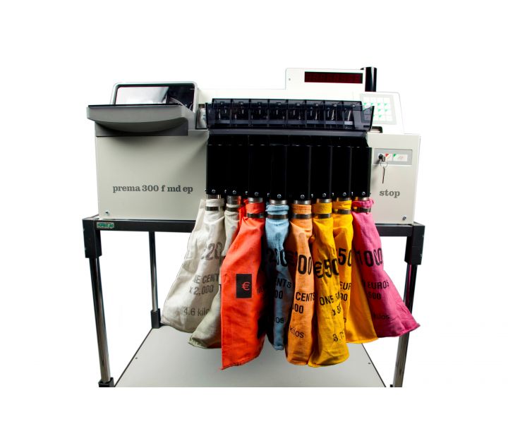 Prema 300 F SE Stop Counter, Sorter and Packaging Machine and Coin Bags Prema 300 F SE Stop Counter, Sorter and Packaging Machine and Coin Bags
