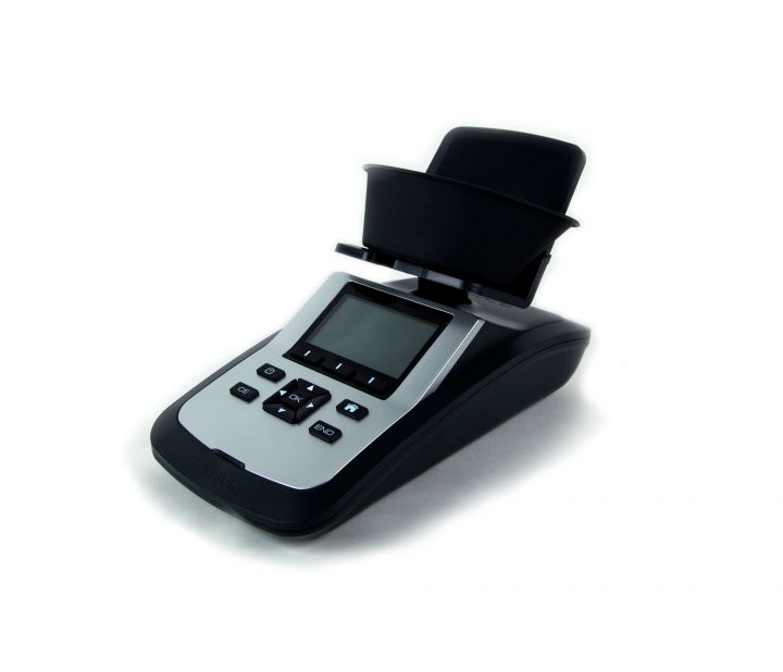 Tellermate Tix-1000 Note and Coin Weigher Perspective Tellermate Tix-1000 Note and Coin Weigher Perspective
